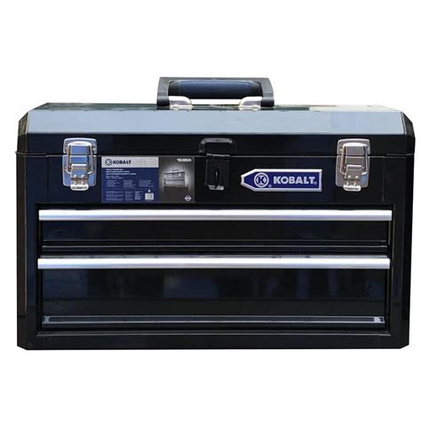 kobalt 20.6-in 2-drawer black steel lockable tool box|6 drawer rolling tool chest.